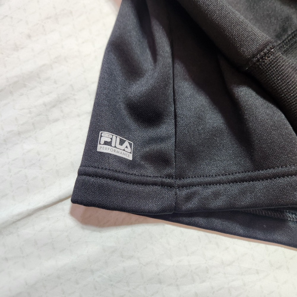 Mens Fila Sport Live in Motion 1/4 Zip Black Pullover - Size 2XL - Picture 2 of 11